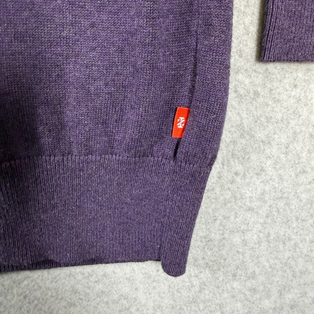 NWT IZOD V-Neck Sweater Mens 3XL Purple Premium Essentials 100% Cotton Knit - Picture 7 of 11